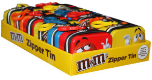M&M's® in Custom Rectangular Gift Tin - (Choose Tin Size) (Min Qty 25)